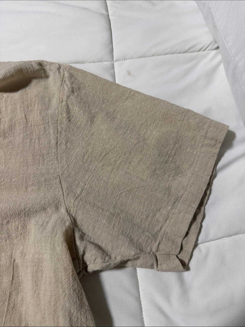 Sovereign Code Sandstone Button-Front Linen Shirt - Picture 6 of 7